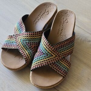 Skechers Women's Colorful Woven Slip-On Sandals